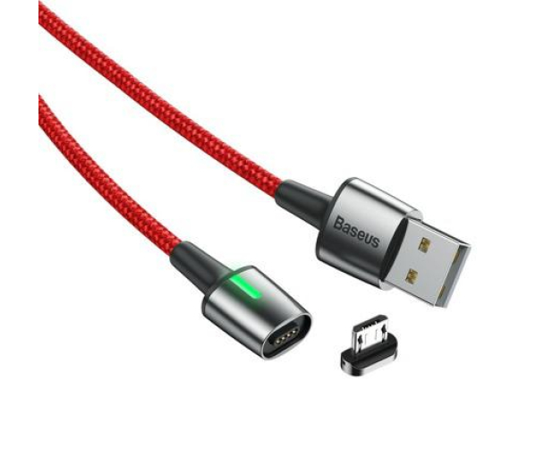 Baseus Kabel Magnetyczny USB-microUSB Baseus Zinc 1,5A 2m czerwony - 1379479 - zdjęcie